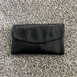 HOBO Black Lacy Leather Wallet